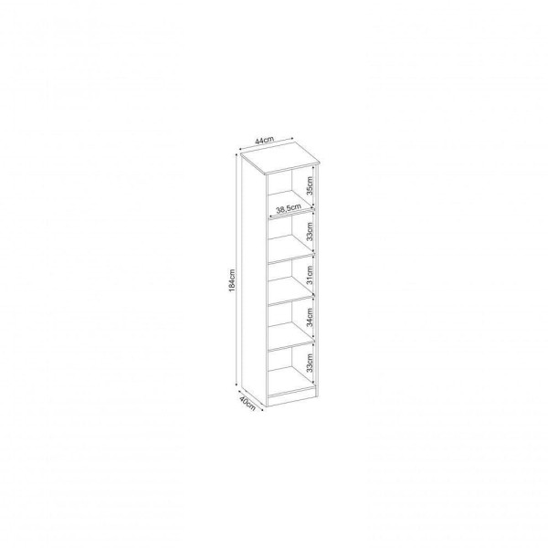 Encontraproduto.com.br - Armário Multiuso 1 Porta 4 Prateleiras Reflex Ii D02 Branco - Mpozenato
