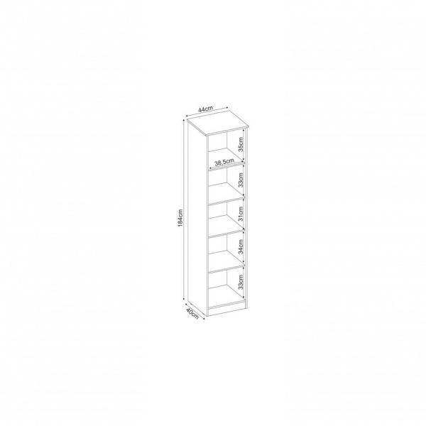 Encontraproduto.com.br - Armário Multiuso 1 Porta 4 Prateleiras Reflex Ii D02 Branco - Mpozenato