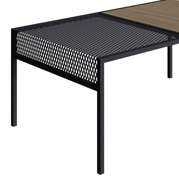 Encontraproduto.com.br - Mesa De Centro Retangular Estilo Industrial York Hanover/preto