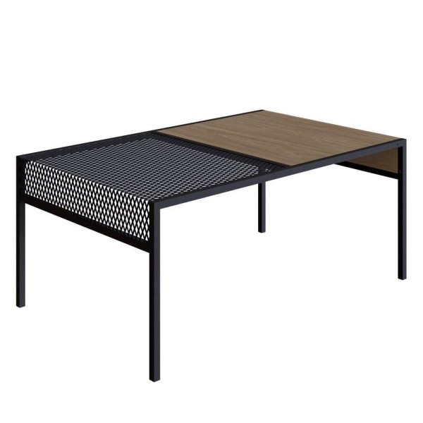 Encontraproduto.com.br - Mesa De Centro Retangular Estilo Industrial York Hanover/preto