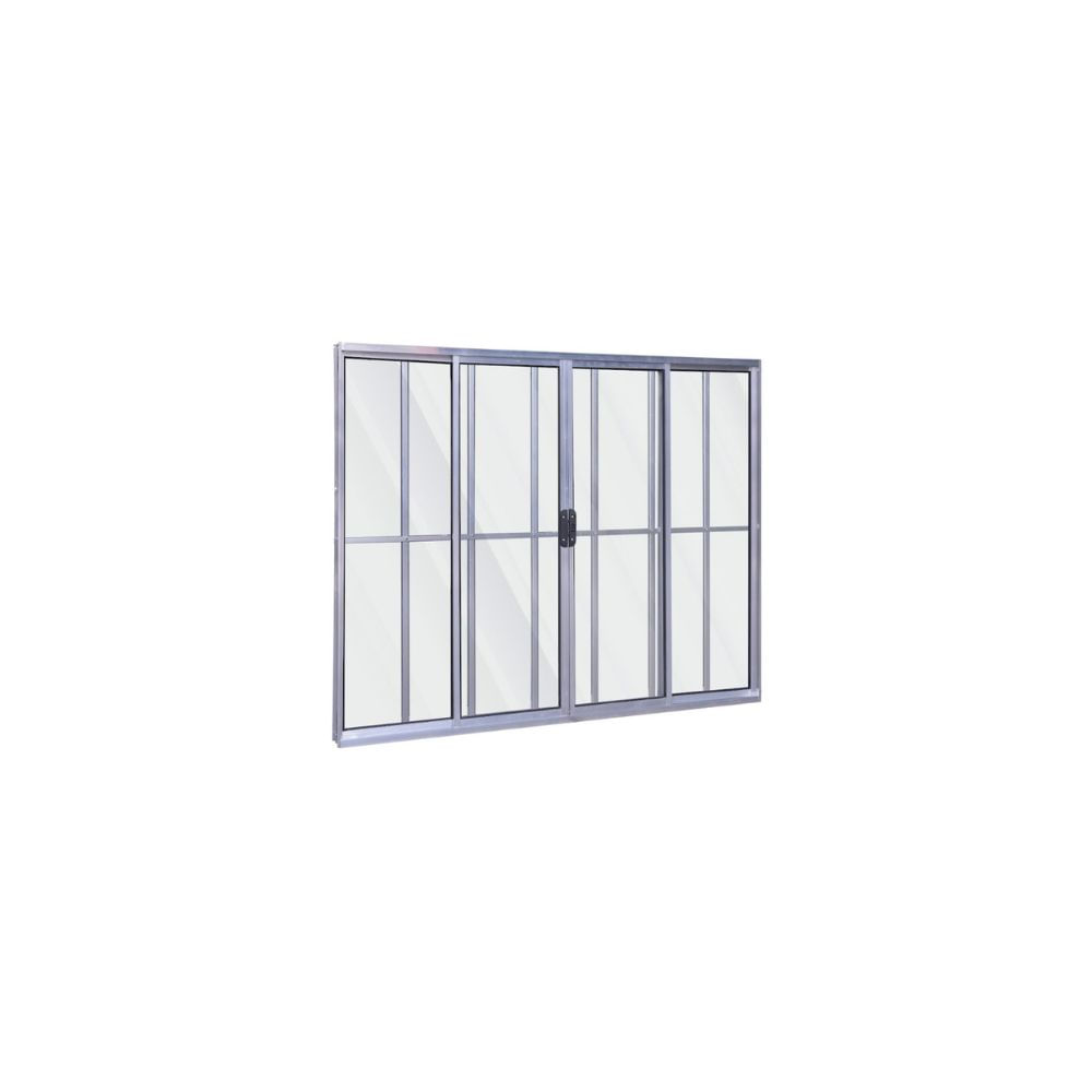 Janela Agata Brilhante 4 Folhas Com Grade 100x150 Esquadrifazio