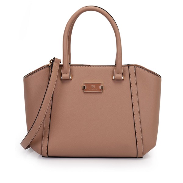 Bolsa Feminina WJ Tiracolo Satchel Grande Nude