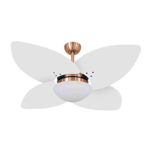 Ventilador De Teto Dormamu Cobre 4 Pás Branco 220v