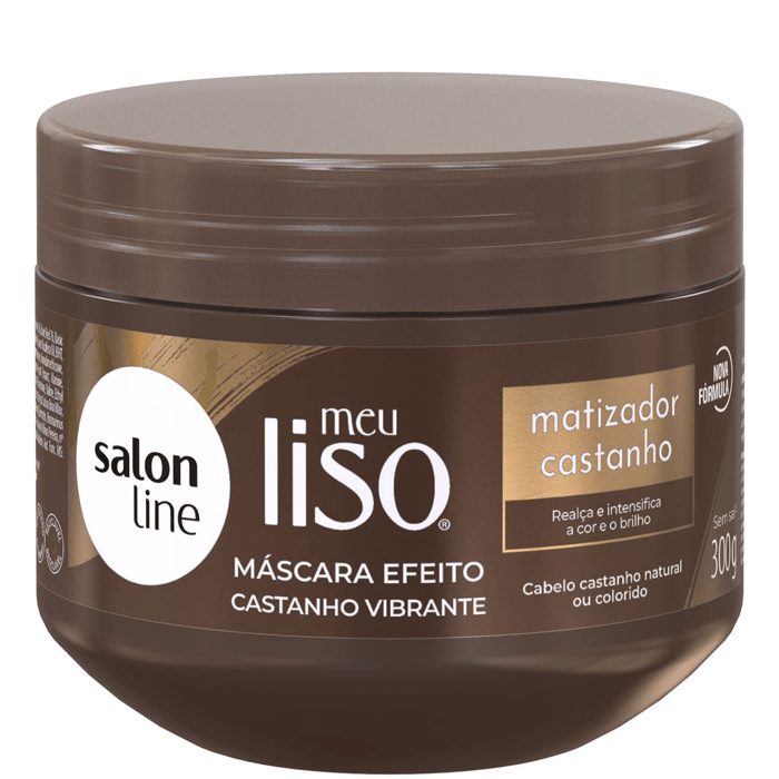 Salon Line Máscara Matizadora Castanho Radiante Meu Liso300g