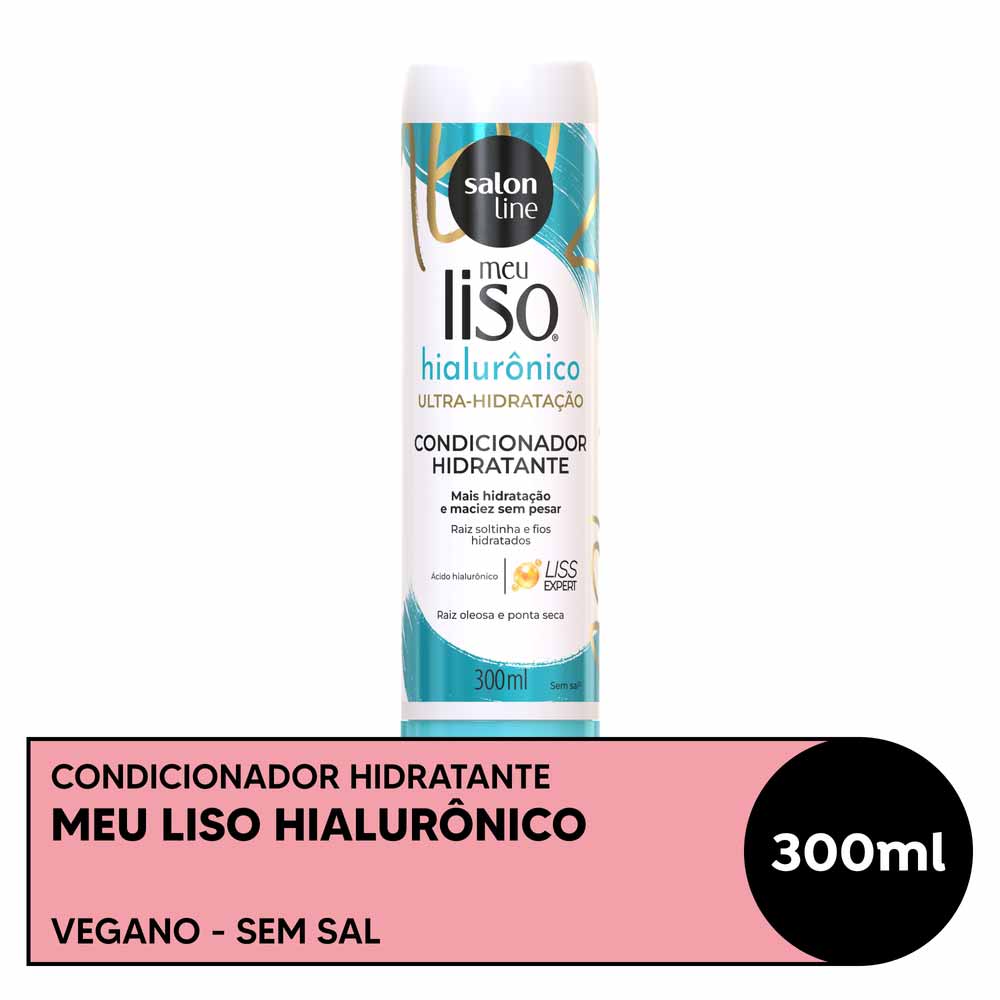 Encontraproduto.com.br - CONDICIONADOR SALON LINE MEU LISO ACIDO HIALURONICO 300ML