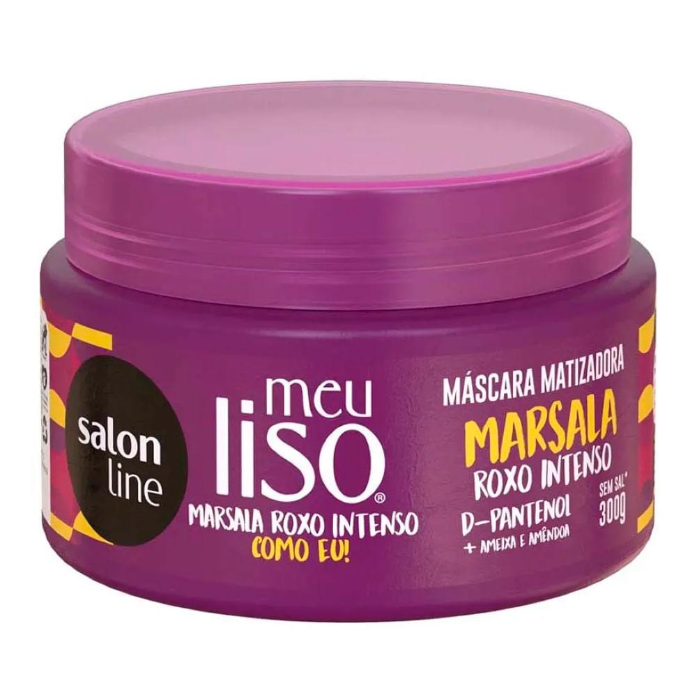 Máscara Matizadora Meu Liso Marsala Roxo Intenso Salon Line 300g