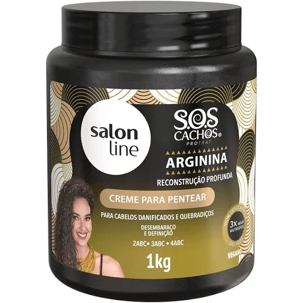 Creme Para Pentear Salon Line SOS Cachos Arginina 1kg