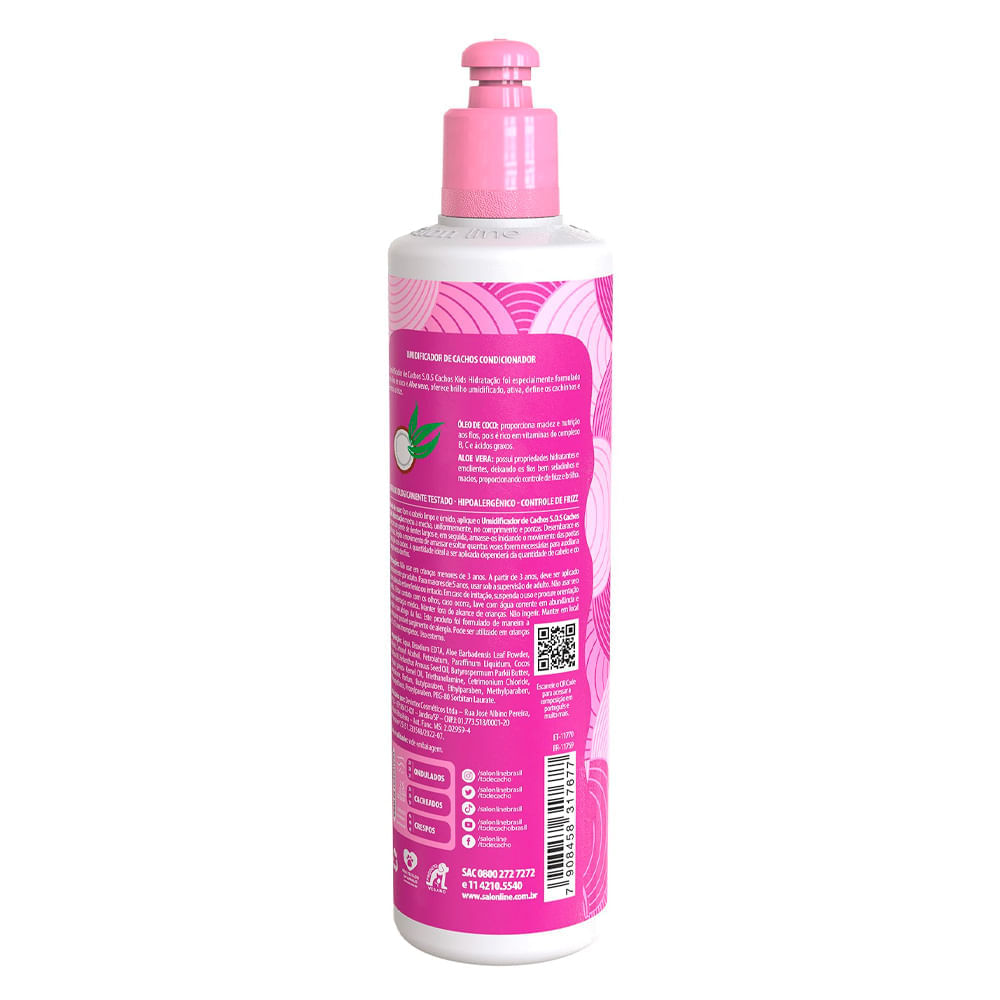 Encontraproduto.com.br - Umidificador Salon Line S.O.S Cachos Kids Óleo DE Coco E Aloe Vera 300ml