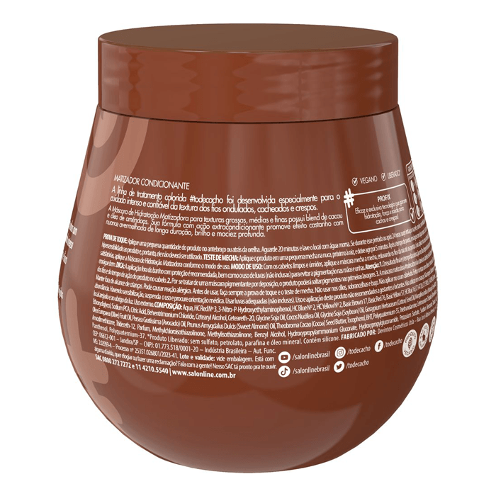 Encontraproduto.com.br - Máscara matizadora. Ideal para o cuidado intenso e confiável da textura dos fios ondulados, cacheados e crespos.