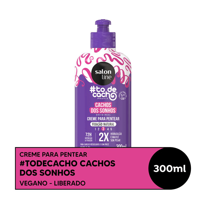 Encontraproduto.com.br - Creme Para Pentear Salon Line #Todecacho Cachos Dos Sonhos 300ml