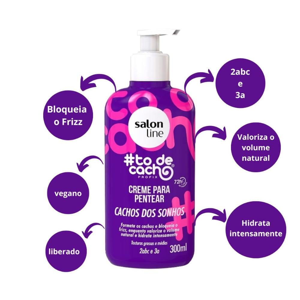 Encontraproduto.com.br - Creme Para Pentear Salon Line #Todecacho Cachos Dos Sonhos 300ml