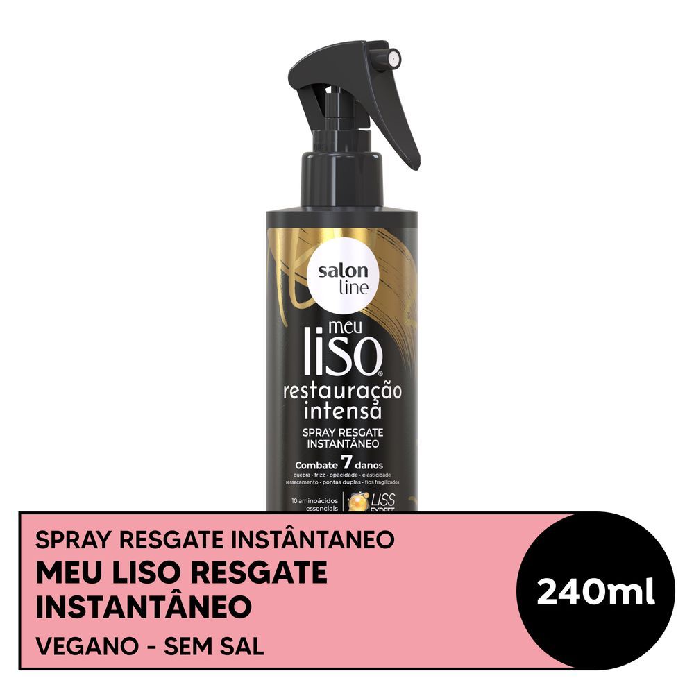 Encontraproduto.com.br - Spray Resgate Instantâneo Salon Line Meu Liso Restauração Intensa 240ml