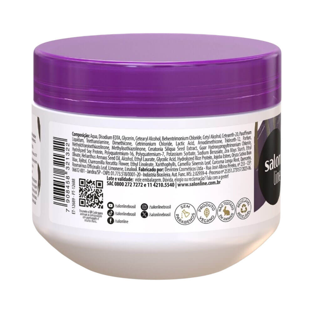 Encontraproduto.com.br - Máscara Ultra-Hidratante Salon Line Meu Liso Antifrizz 300g