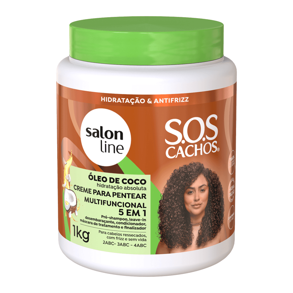 Encontraproduto.com.br - Óleo de Coco Creme de Pentear Multifuncional 5 em 1 de 1 KG
