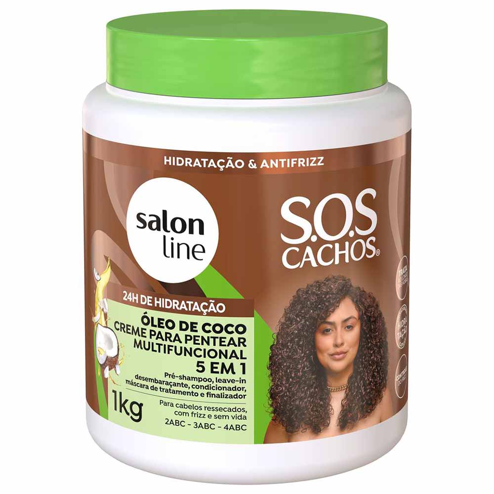 Encontraproduto.com.br - Óleo de Coco Creme de Pentear Multifuncional 5 em 1 de 1 KG