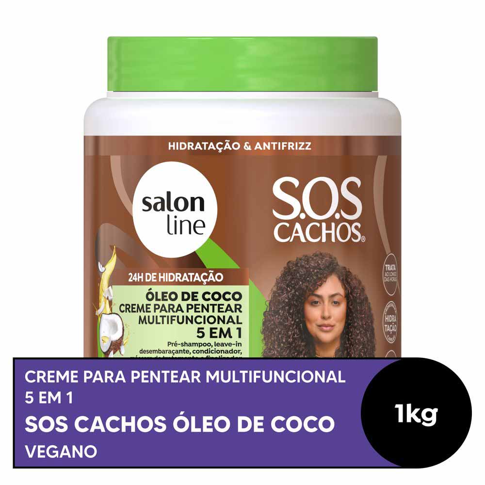 Encontraproduto.com.br - Óleo de Coco Creme de Pentear Multifuncional 5 em 1 de 1 KG