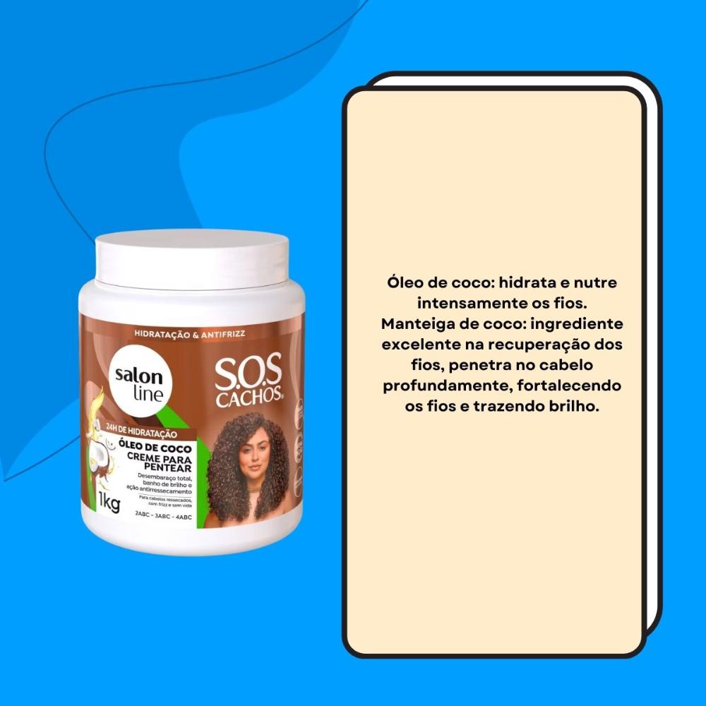 Encontraproduto.com.br - Óleo de Coco Creme de Pentear Multifuncional 5 em 1 de 1 KG