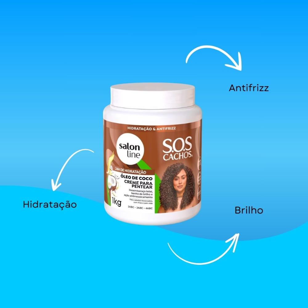 Encontraproduto.com.br - Óleo de Coco Creme de Pentear Multifuncional 5 em 1 de 1 KG