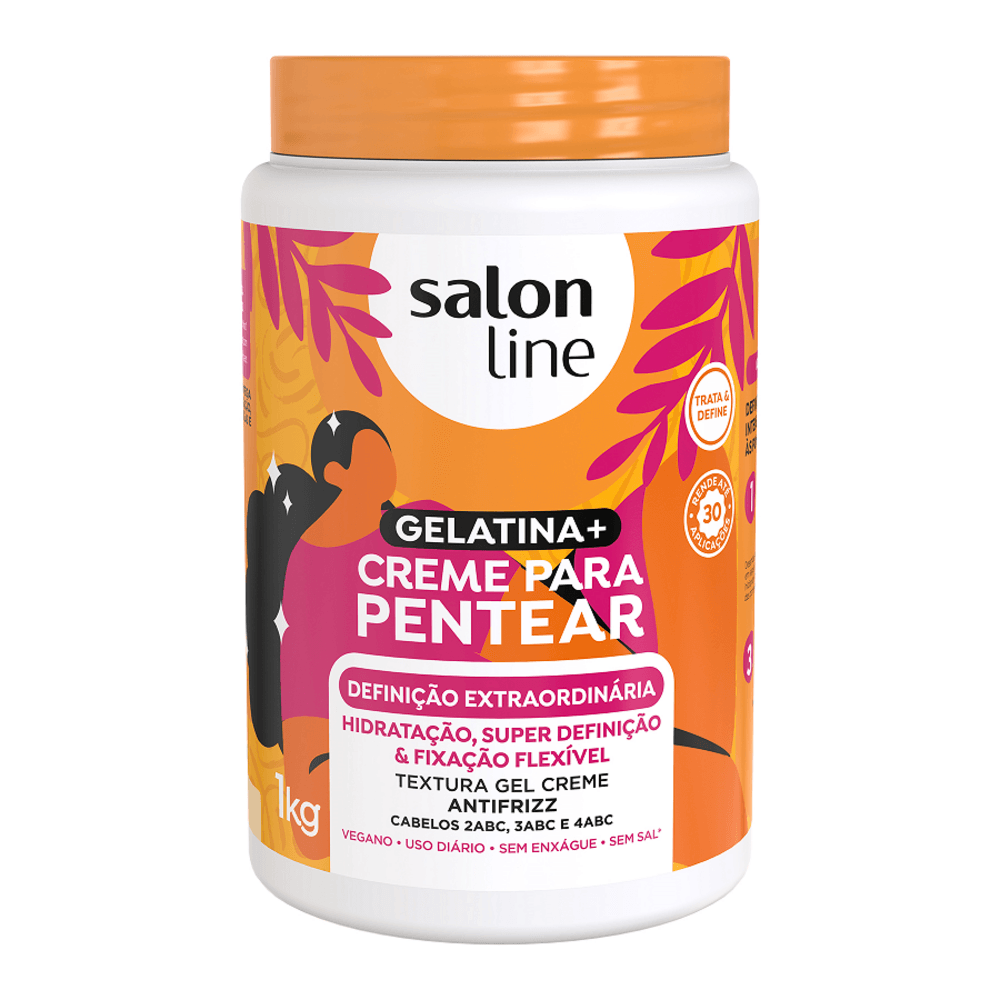 Encontraproduto.com.br - Creme De Pentear Gelatina Salon Line Definição Extraordinária 1Kg