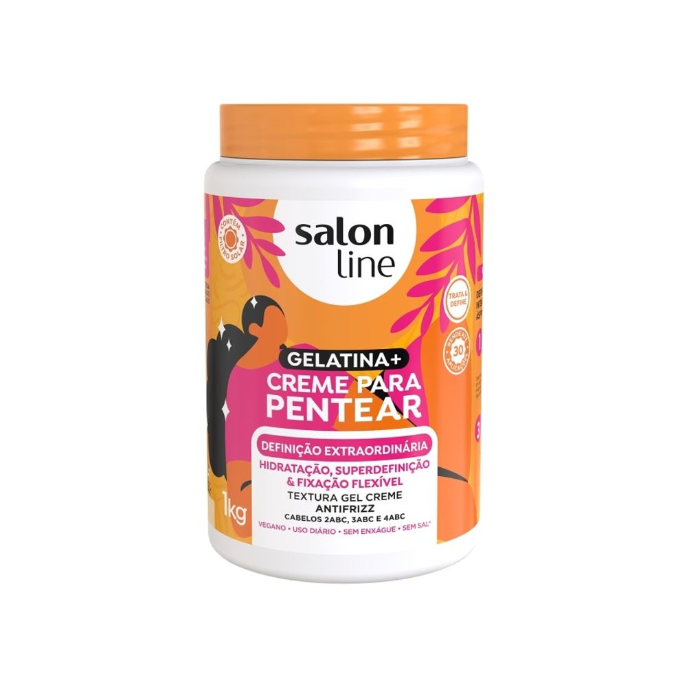 Encontraproduto.com.br - Creme De Pentear Gelatina Salon Line Definição Extraordinária 1Kg