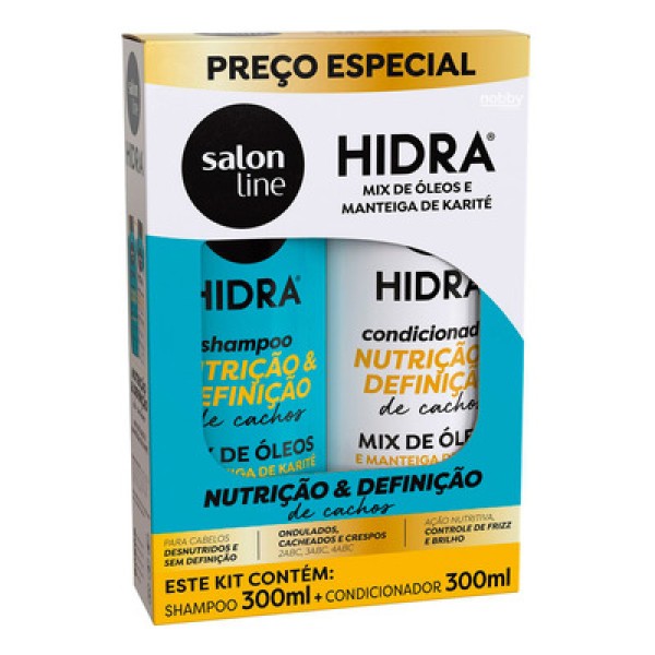 Kit Shampoo e Condicionador Hidra Nutrição e Definição de Cachos 300ml