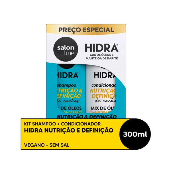 Encontraproduto.com.br - Kit Shampoo e Condicionador Hidra Nutrição e Definição de Cachos 300ml