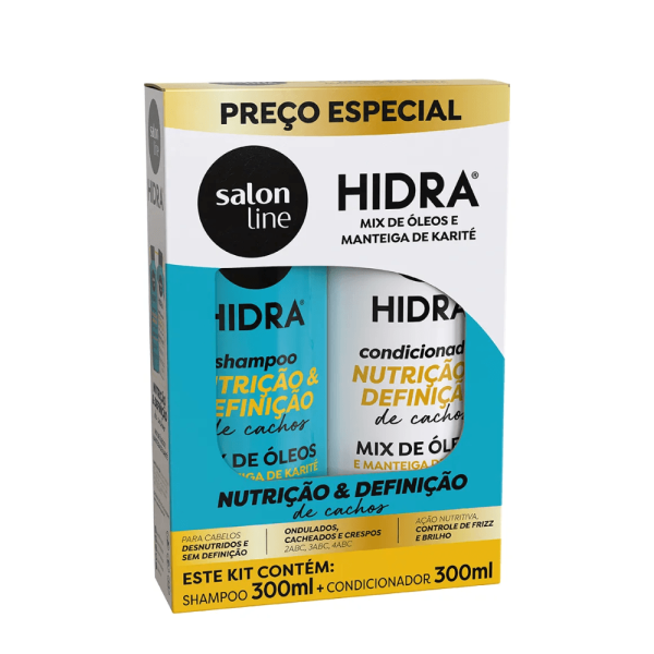 Encontraproduto.com.br - Kit Shampoo e Condicionador Hidra Nutrição e Definição de Cachos 300ml