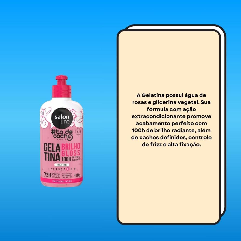 Encontraproduto.com.br - Gelatina Salon Line Todecacho Brilho Gloss Intenso 310g