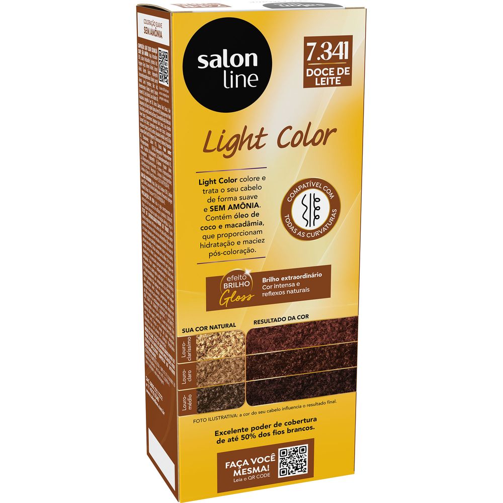 Encontraproduto.com.br - Tonalizante Salon Line Light Color 7.341 Doce de Leite