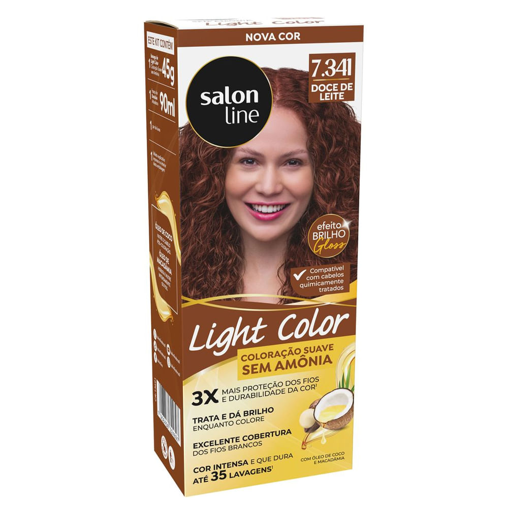 Encontraproduto.com.br - Tonalizante Salon Line Light Color 7.341 Doce de Leite