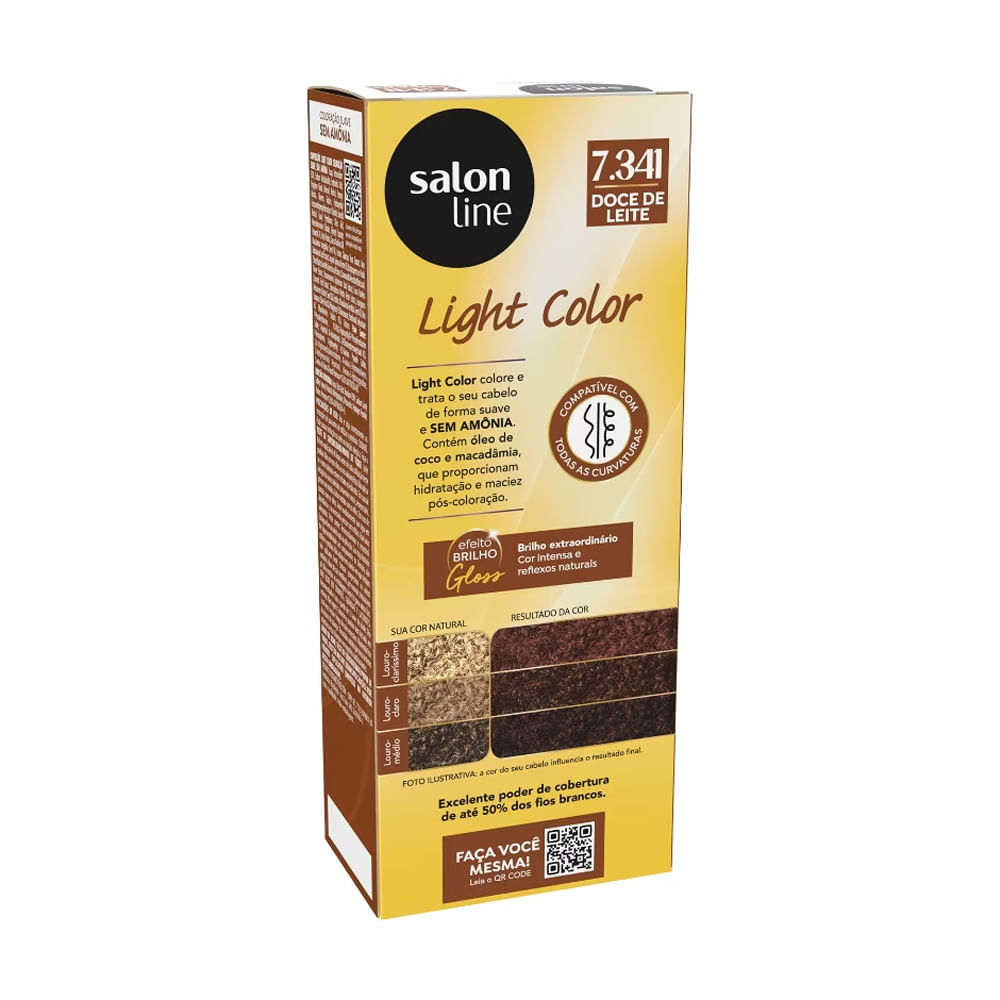 Encontraproduto.com.br - Tonalizante Salon Line Light Color 7.341 Doce de Leite