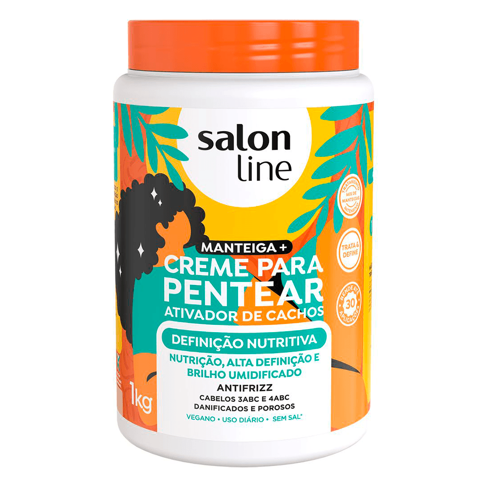Creme para Pentear Ativador de Cachos + Manteiga Salon Line Definição Nutritiva 1kg