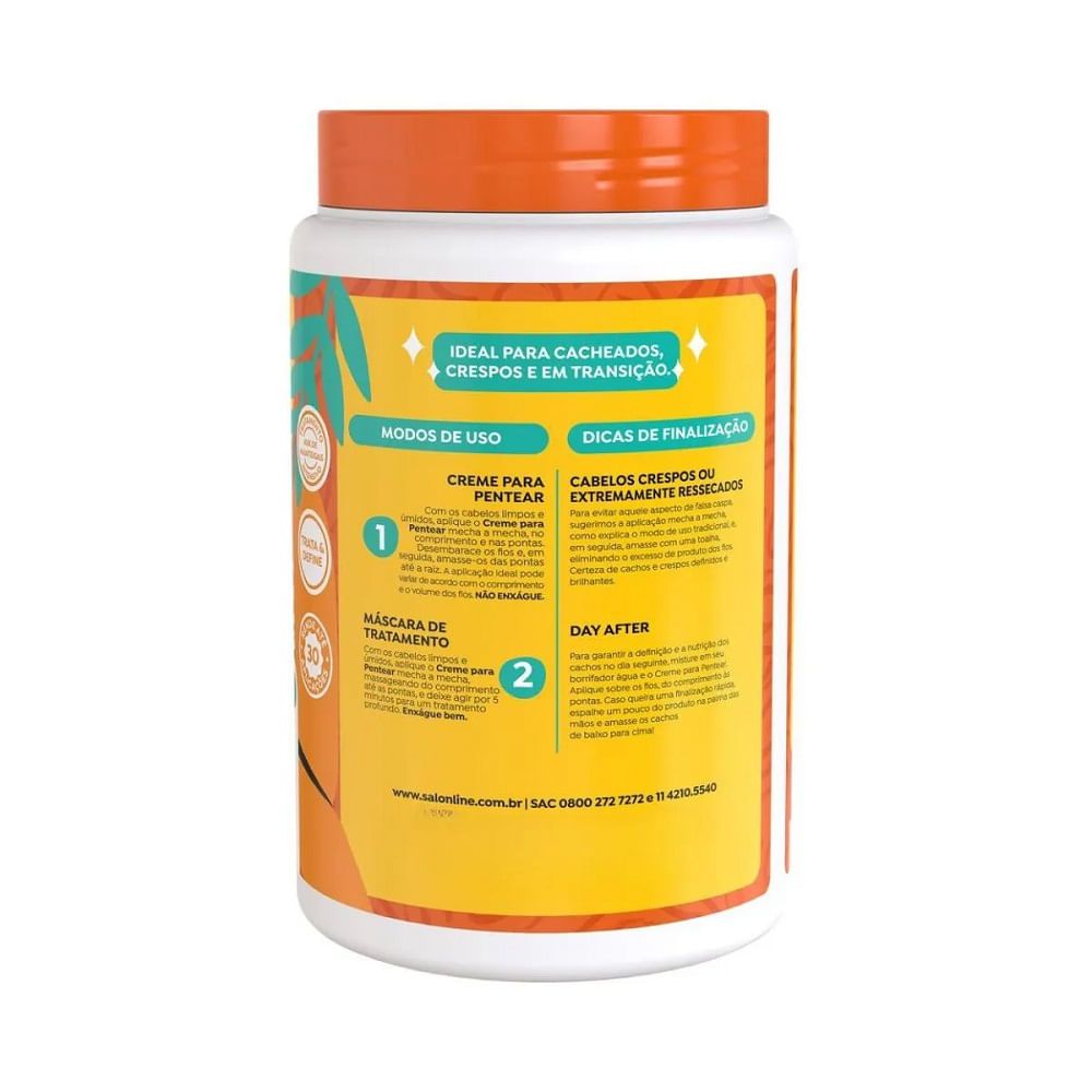 Encontraproduto.com.br - Creme para Pentear Ativador de Cachos + Manteiga Salon Line Definição Nutritiva 1kg