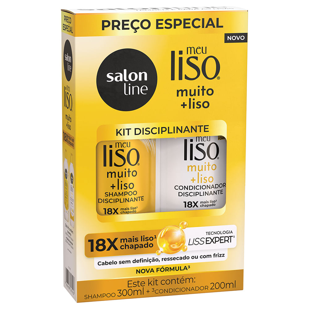 Kit Salon Line Meu Liso Muito+ Liso ( Shampoo+ Condicionador )