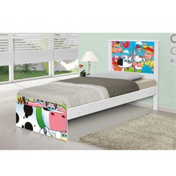 Encontraproduto.com.br - Cama Solteiro Fazendinha Feliz Com Colchão