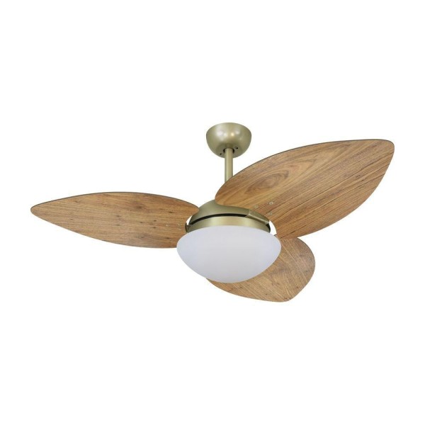 Ventilador De Teto Kovalski Gold 3 Pás Rádica Freijó 220V