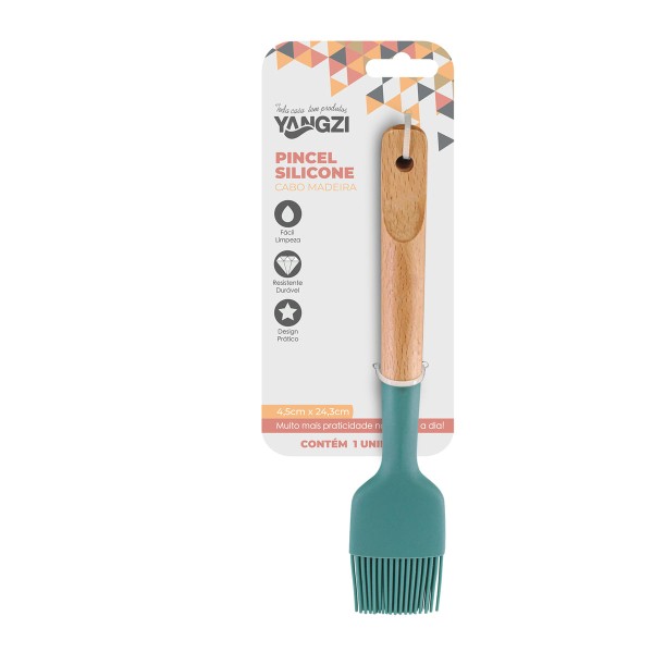 Encontraproduto.com.br - Pincel Yangzi Silicone com Cabo de Madeira