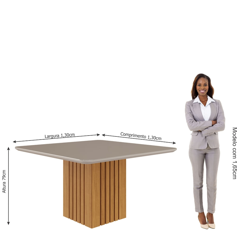 Mesa de Jantar 130x130cm Ana Cimol