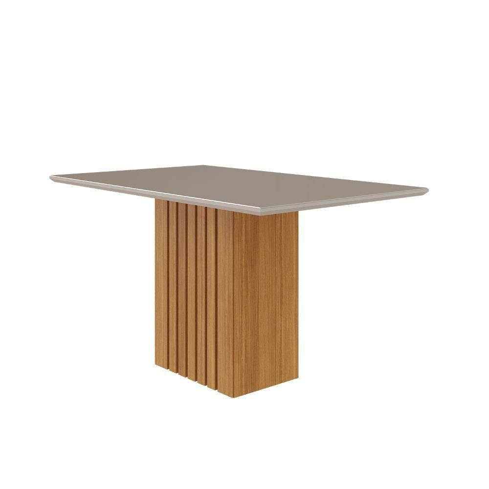 Kit Sala Jantar Ana 130X80 4 Cadeiras Maia Cimol Nature Off White Gengibre Nature Offwhite Gengibre