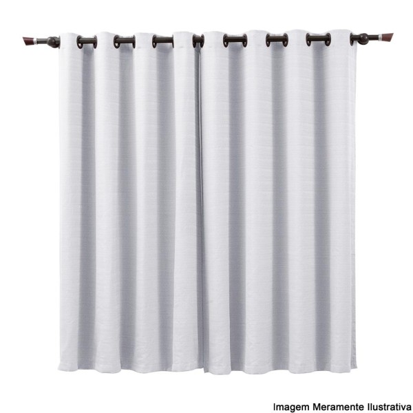 Encontraproduto.com.br - Cortina Veneza Beca Decor Crômio 6270 2 Fibras 4,00x2,60m