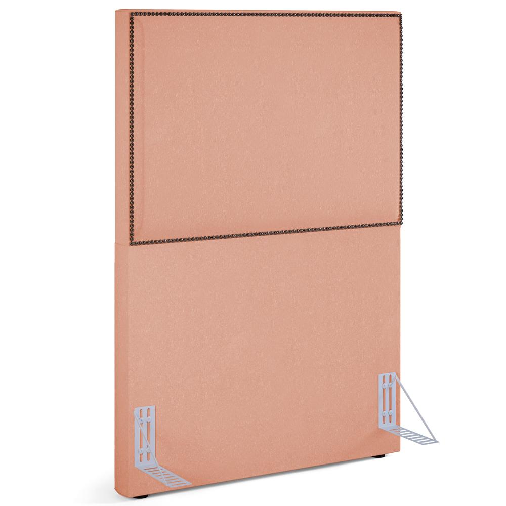 Cabeceira Cama Box Solteiro Com Tachas 100 cm Vicenza L02 Linho Rosê - Lyam Decor
