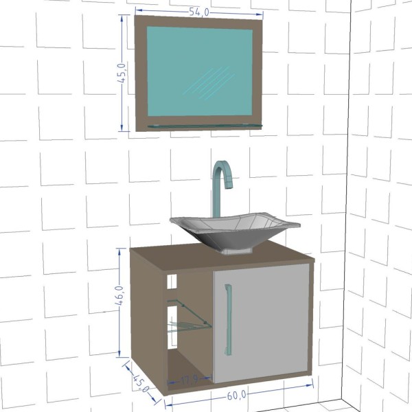 Encontraproduto.com.br - Gabinete Para Banheiro Com Cuba E Espelho Branco Carrara
