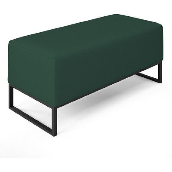 Puff Decorativo Para Sala de Estar Cléo W01 Base de Ferro 90 cm Suede Verde Musgo - Lyam Decor