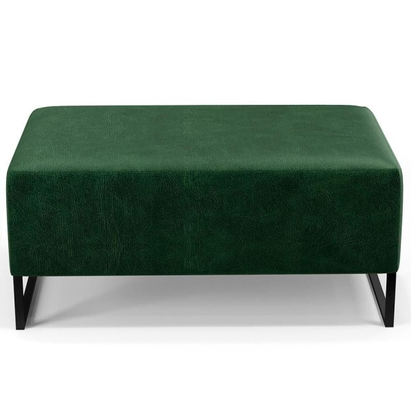 Encontraproduto.com.br - Kit 02 Puff Cléo W01 Base De Ferro 90cm Facto Verde Musgo