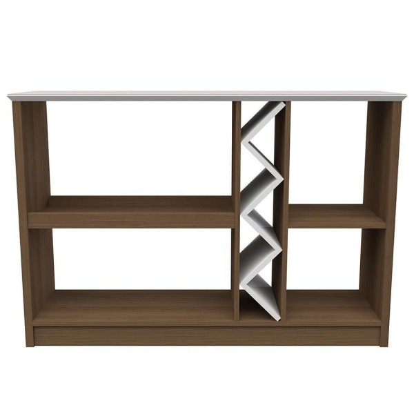 Encontraproduto.com.br - Aparador Buffet Com Nicho Adega Atlanta N1 Imbuia Off White