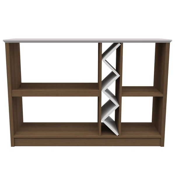 Encontraproduto.com.br - Aparador Buffet Com Nicho Adega Atlanta N1 Imbuia Off White