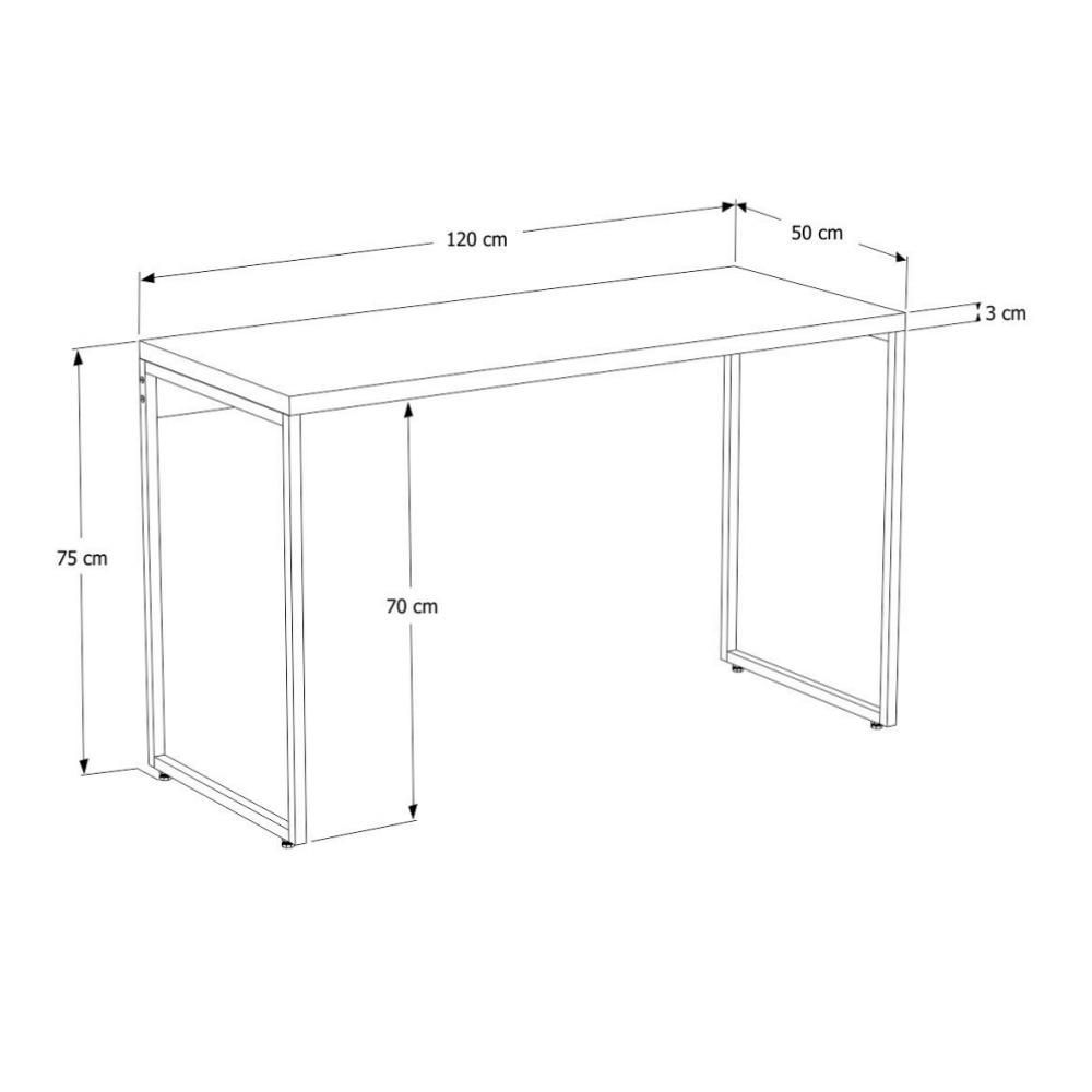 Encontraproduto.com.br - Kit 02 Mesas Escritório E Home Office Aspen 120 Cm C01 Onix