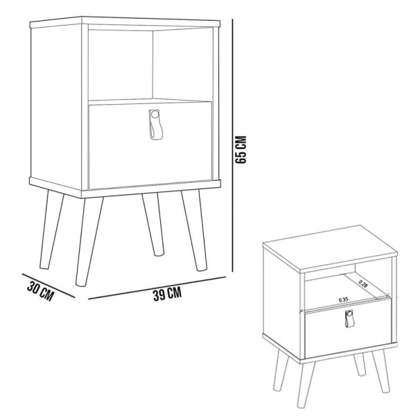 Encontraproduto.com.br - Kit Cabeceira Casal 240cm Celine Com Mesa De Cabeceira 01 Gaveta Loreta L05 Off White - Lyam Decor