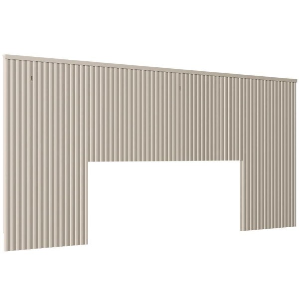 Encontraproduto.com.br - Kit Cabeceira Casal 240cm Celine Com Mesa De Cabeceira 01 Gaveta Loreta L05 Off White - Lyam Decor