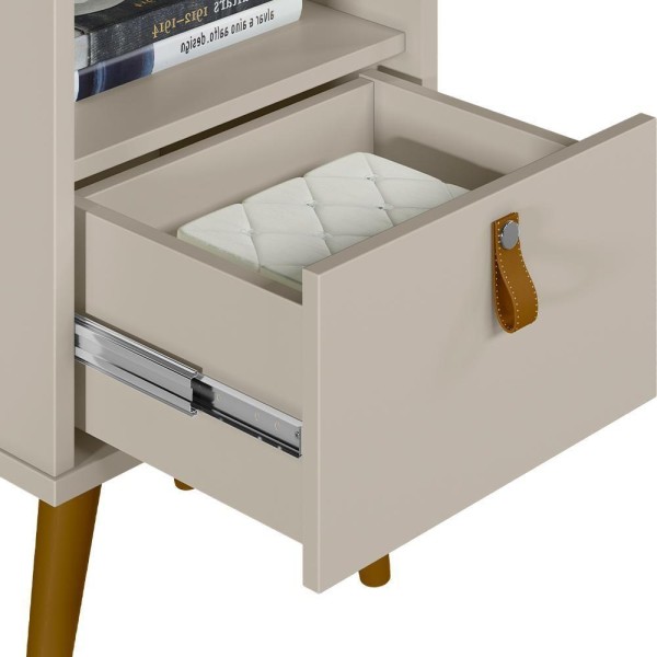 Encontraproduto.com.br - Kit Cabeceira Casal 240cm Celine Com Mesa De Cabeceira 01 Gaveta Loreta L05 Off White - Lyam Decor